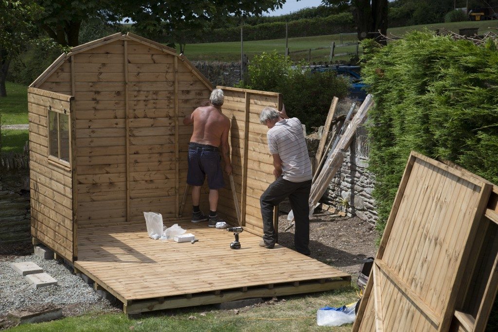 Shed being built