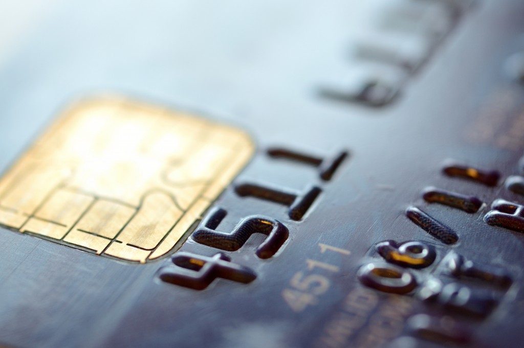 closeup shot of credit card