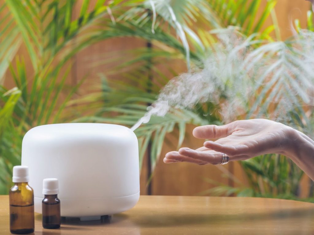 hand reaching out for humidifier