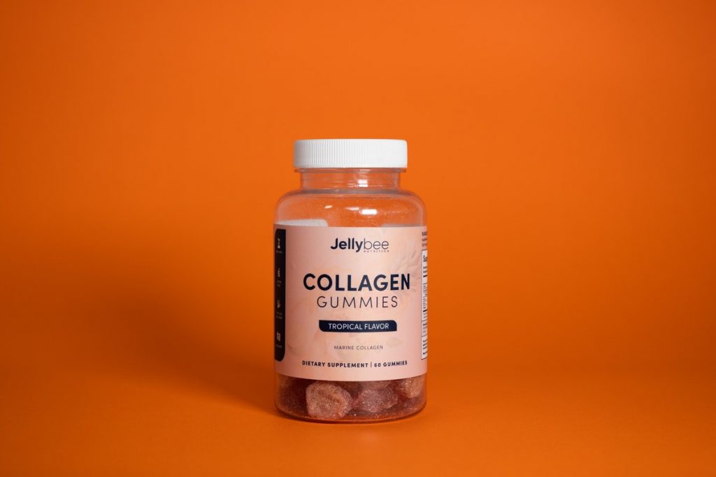 collagen gummies on a container