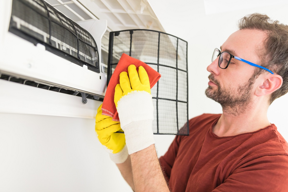 fixing AC unit and cleaning the filters